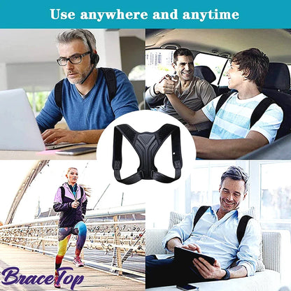 Adjustable Back Shoulder Posture Corrector Belt Clavicle Spine Support. Upper Back, Neck Brace